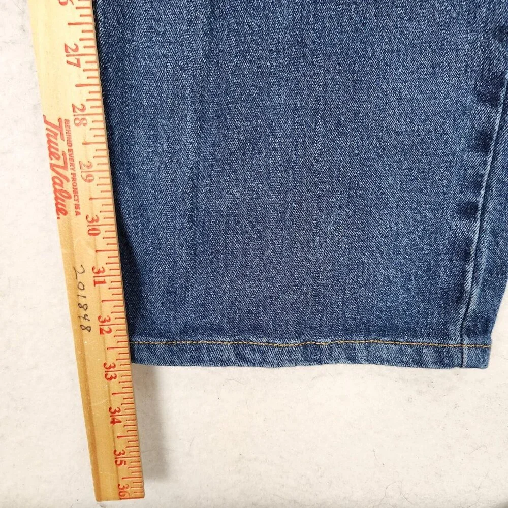 Orvis Jeans Mens 38x34 Blue Straight Leg Stretch Denim Five Pocket Casual